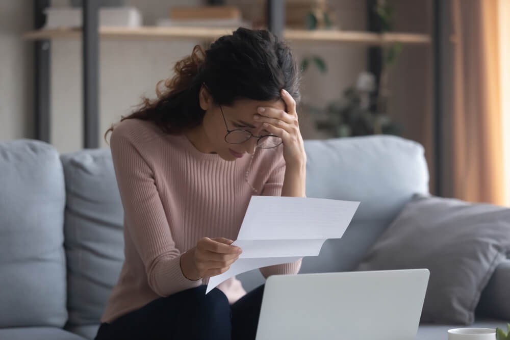Stressed Woman Has A Penalty For Late VAT Returns And Payments